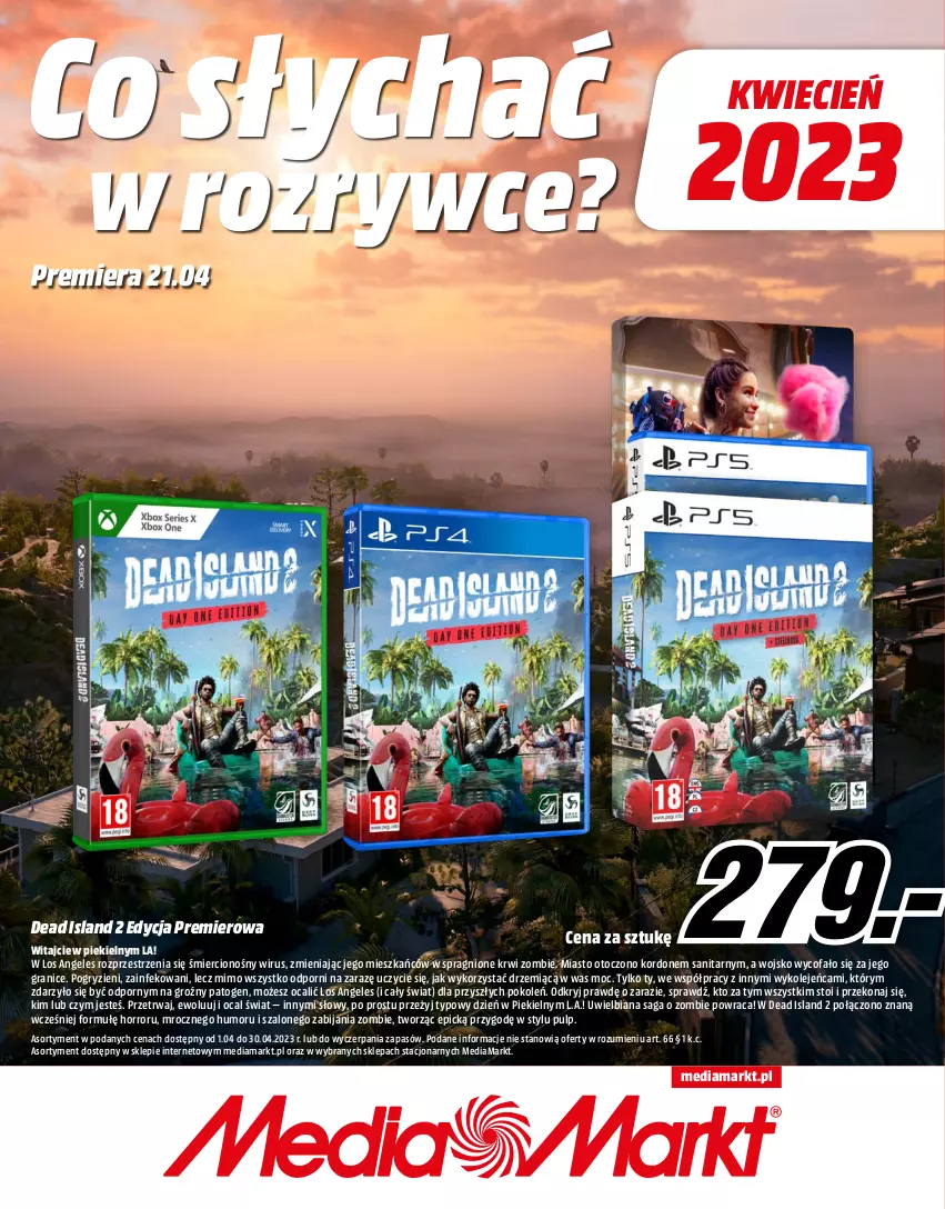 Gazetka promocyjna Media Markt - Gazetka Media Markt - ważna 01.04 do 30.04.2023 - strona 1 - produkty: Cień, Fa, Gra, Gry, Isla, Olej, Por, Saga, Szal