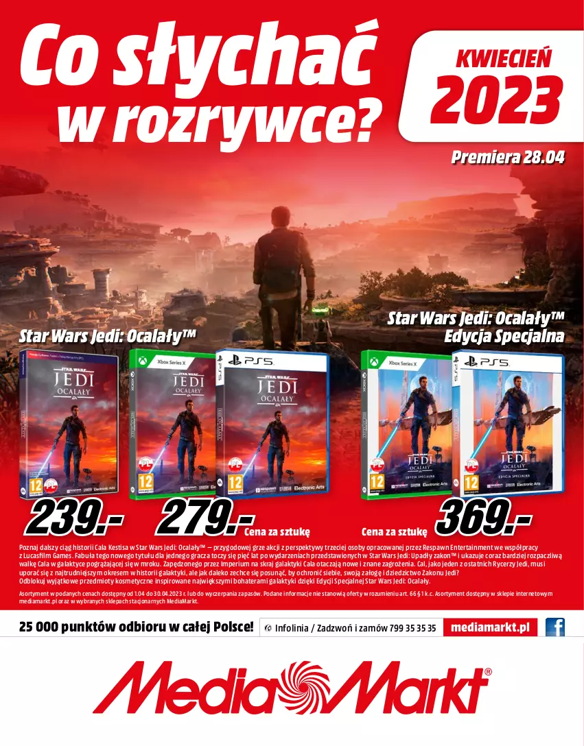 Gazetka promocyjna Media Markt - Gazetka Media Markt - ważna 01.04 do 30.04.2023 - strona 16 - produkty: Cień, Fa, Gala, Gra, Mus, Por, Star Wars, Tera