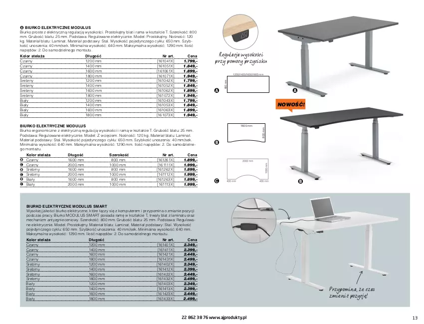 Gazetka promocyjna AJ Produkty - Biuro - ważna 01.01 do 31.03.2021 - strona 13 - produkty: Biurko, Komputer, Rama, Sok
