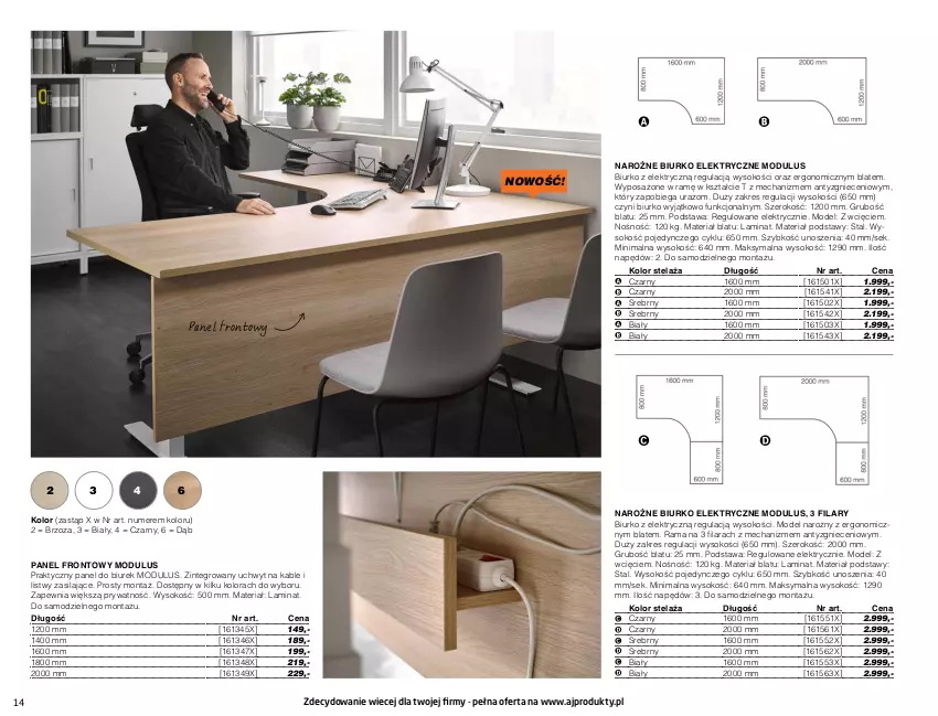 Gazetka promocyjna AJ Produkty - Biuro - ważna 01.01 do 31.03.2021 - strona 14 - produkty: Biurko, Rama, Sok