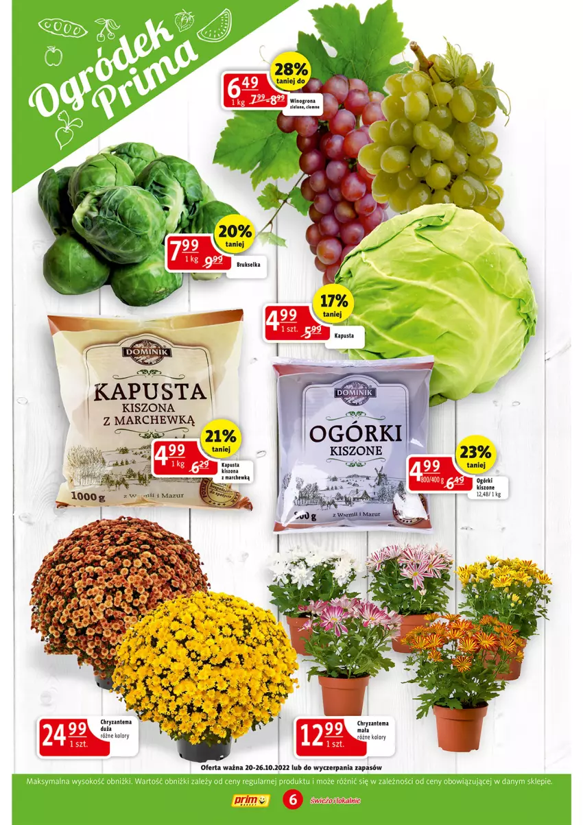 Gazetka promocyjna Prim Market - ważna 20.10 do 26.10.2022 - strona 6 - produkty: Chryzantema, Wino, Winogrona