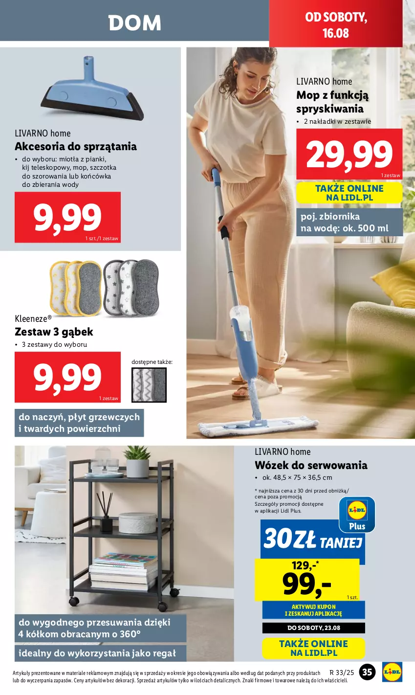 Gazetka promocyjna Lidl - GAZETKA - ważna 11.08 do 16.08.2025 - strona 39 - produkty: Ivar, Miotła, Mop, Regał, Ser, Szczotka, Szczotka do szorowania, Teleskop, Wózek