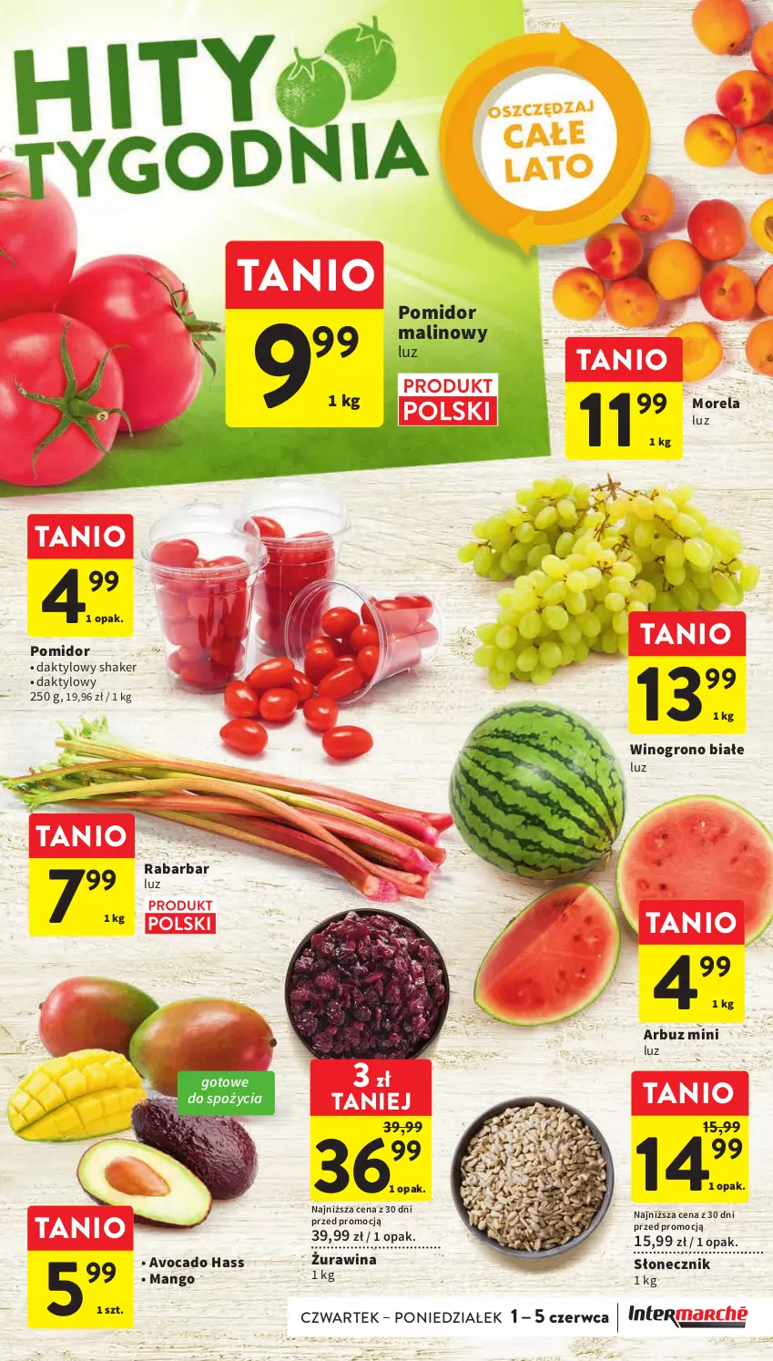 Gazetka promocyjna Intermarche - Gazetka Intermarche - ważna 01.06 do 05.06.2023 - strona 21 - produkty: Arbuz, Avocado, Mango, Morela, Pomidor malinowy, Wino