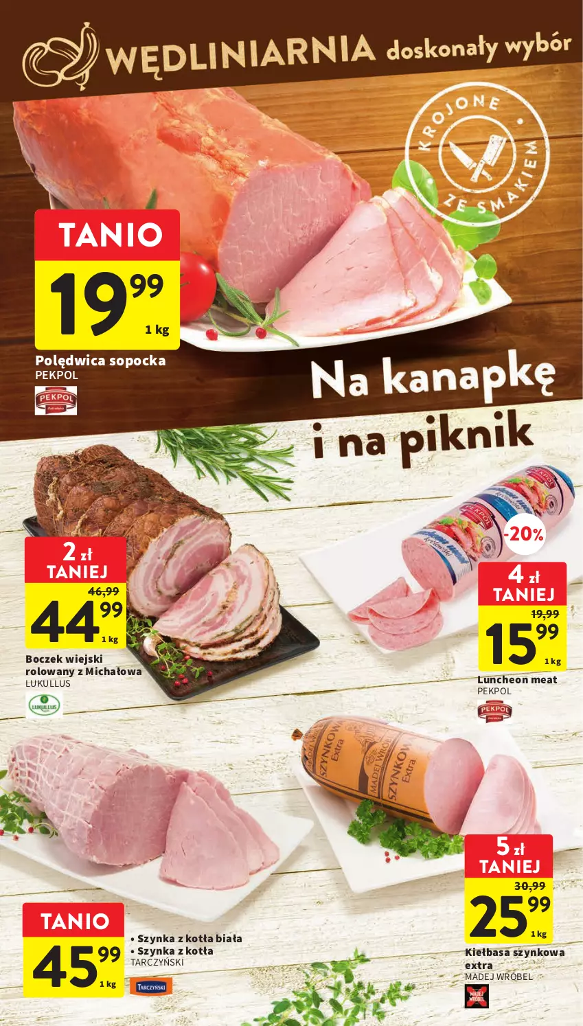 Gazetka promocyjna Intermarche - Gazetka Intermarche - ważna 01.06 do 05.06.2023 - strona 26 - produkty: Boczek, Kiełbasa, Kiełbasa szynkowa, Madej Wróbel, Pekpol, Polędwica, Szynka, Tarczyński