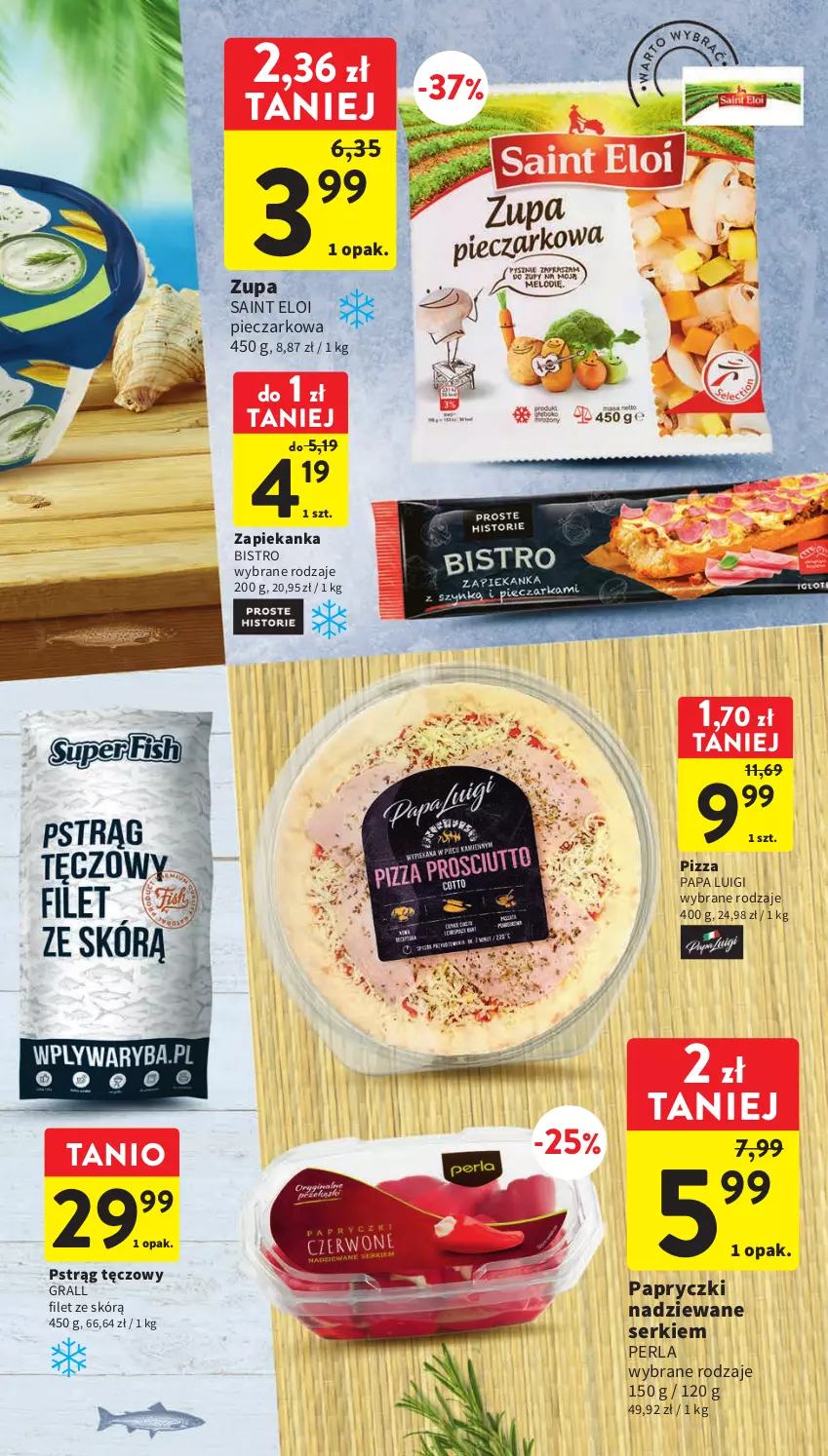 Gazetka promocyjna Intermarche - Gazetka Intermarche - ważna 01.06 do 05.06.2023 - strona 29 - produkty: Gra, Papryczki nadziewane, Piec, Pizza, Pstrąg, Pstrąg tęczowy, Ser, Zapiekanka, Zupa