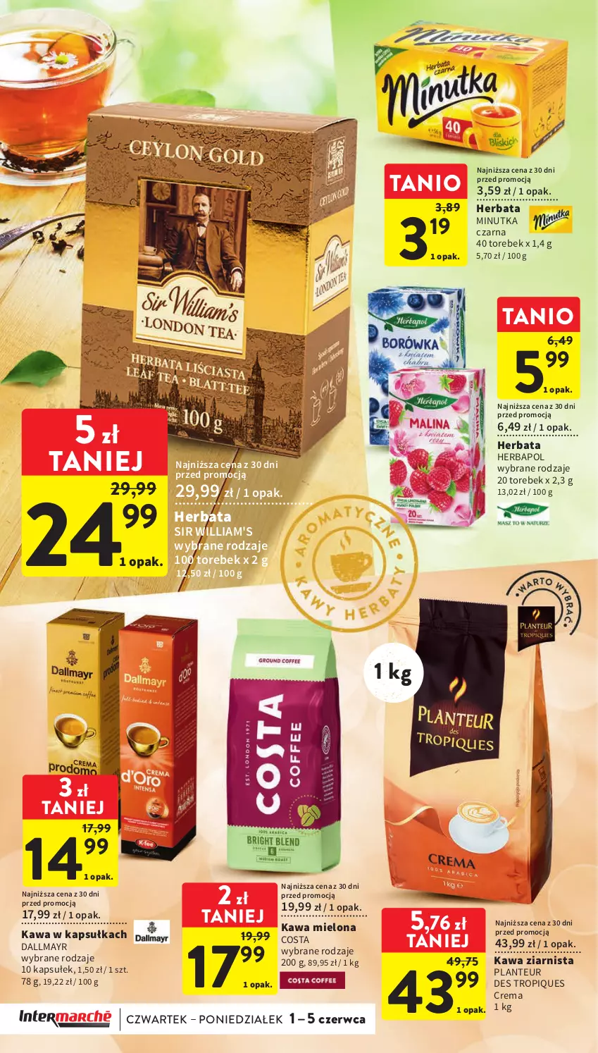 Gazetka promocyjna Intermarche - Gazetka Intermarche - ważna 01.06 do 05.06.2023 - strona 34 - produkty: Dallmayr, Herbapol, Herbata, Kawa, Kawa mielona, Kawa ziarnista