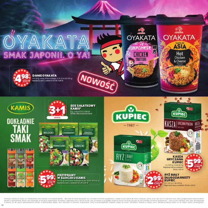 Gazetka promocyjna Stokrotka - Katalog Urodziny! - ważna 11.09 do 24.09.2025 - strona 16 - produkty: Gra, Gry, Kamis, Kasza, Kasza gryczana, Kupiec, Mięso, Owoce, Piec, Przyprawy, Ryż, Ryż biały, Sałat, Sos, Warzywa