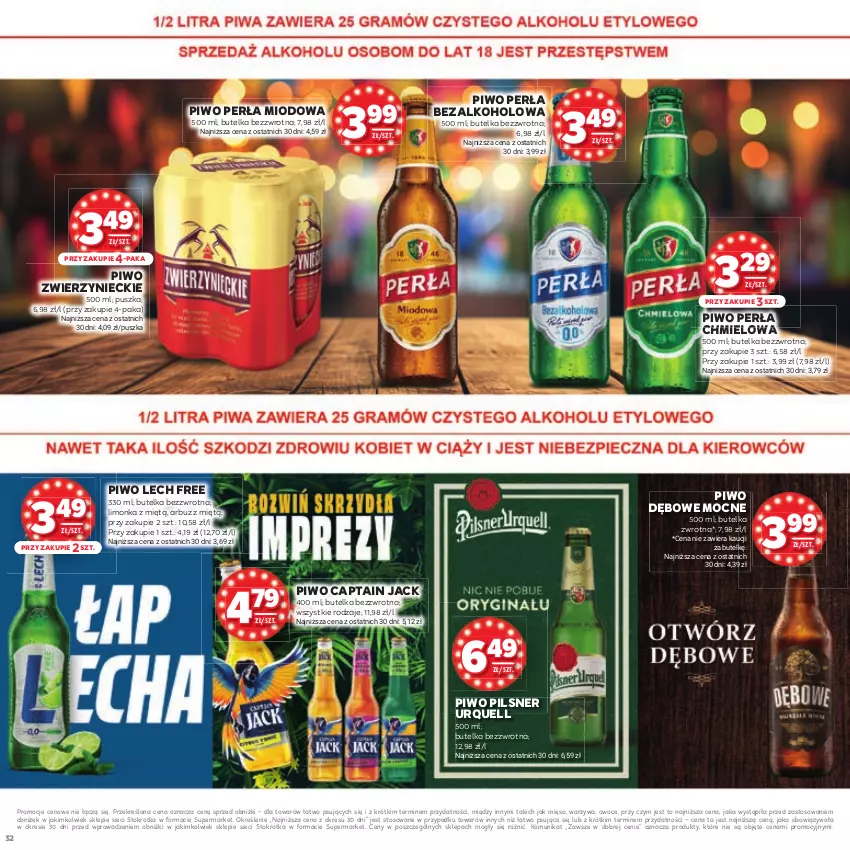 Gazetka promocyjna Stokrotka - Katalog Urodziny! - ważna 11.09 do 24.09.2025 - strona 32 - produkty: Arbuz, Captain Jack, Limonka, Mięso, Owoce, Perła, Pilsner Urquell, Piwo, Warzywa