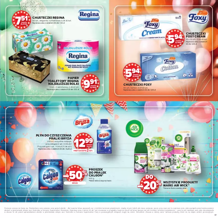 Gazetka promocyjna Stokrotka - Katalog Urodziny! - ważna 11.09 do 24.09.2025 - strona 37 - produkty: Air Wick, Bryza, Calgon, Chusteczki, Foxy, Gin, LG, Mięso, Owoce, Papier, Papier toaletowy, Pralki, Rolki, Rum, Warzywa