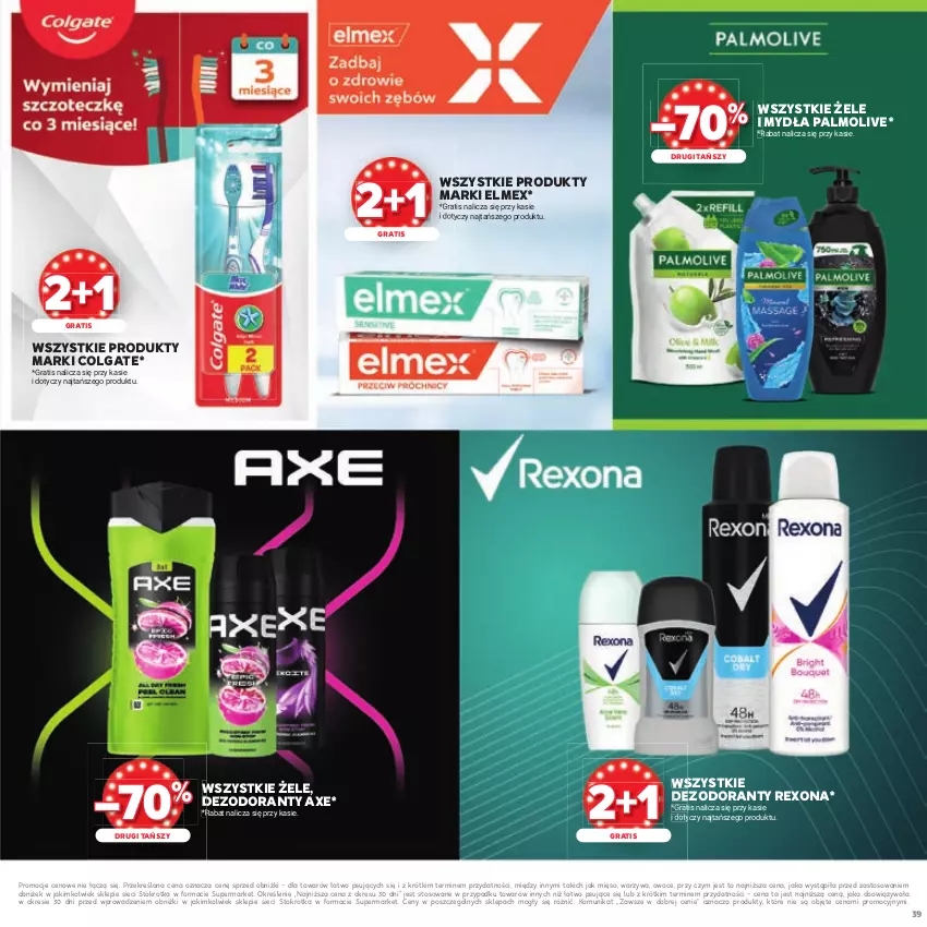 Gazetka promocyjna Stokrotka - Katalog Urodziny! - ważna 11.09 do 24.09.2025 - strona 39 - produkty: Colgate, Dezodorant, Elmex, Gra, LG, Mięso, Owoce, Palmolive, Rexona, Warzywa