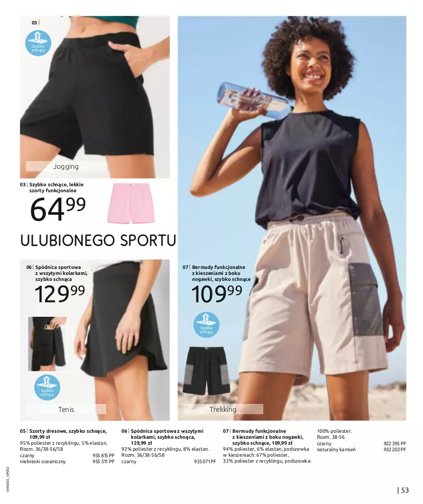 Gazetka promocyjna Bonprix - WHITE IN WHITE - ważna 27.05 do 27.08.2024 - strona 55 - produkty: Bermudy, Dres, Gin, Por, Spódnica, Sport, Szorty