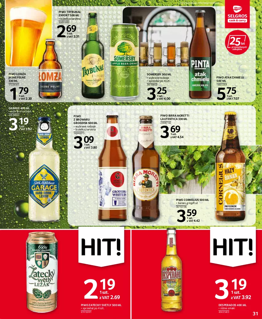 Gazetka promocyjna Selgros - Oferta spożywcza - ważna 31.03 do 06.04.2022 - strona 31 - produkty: Desperados, Grejpfrut, Piwo, Por, Somersby