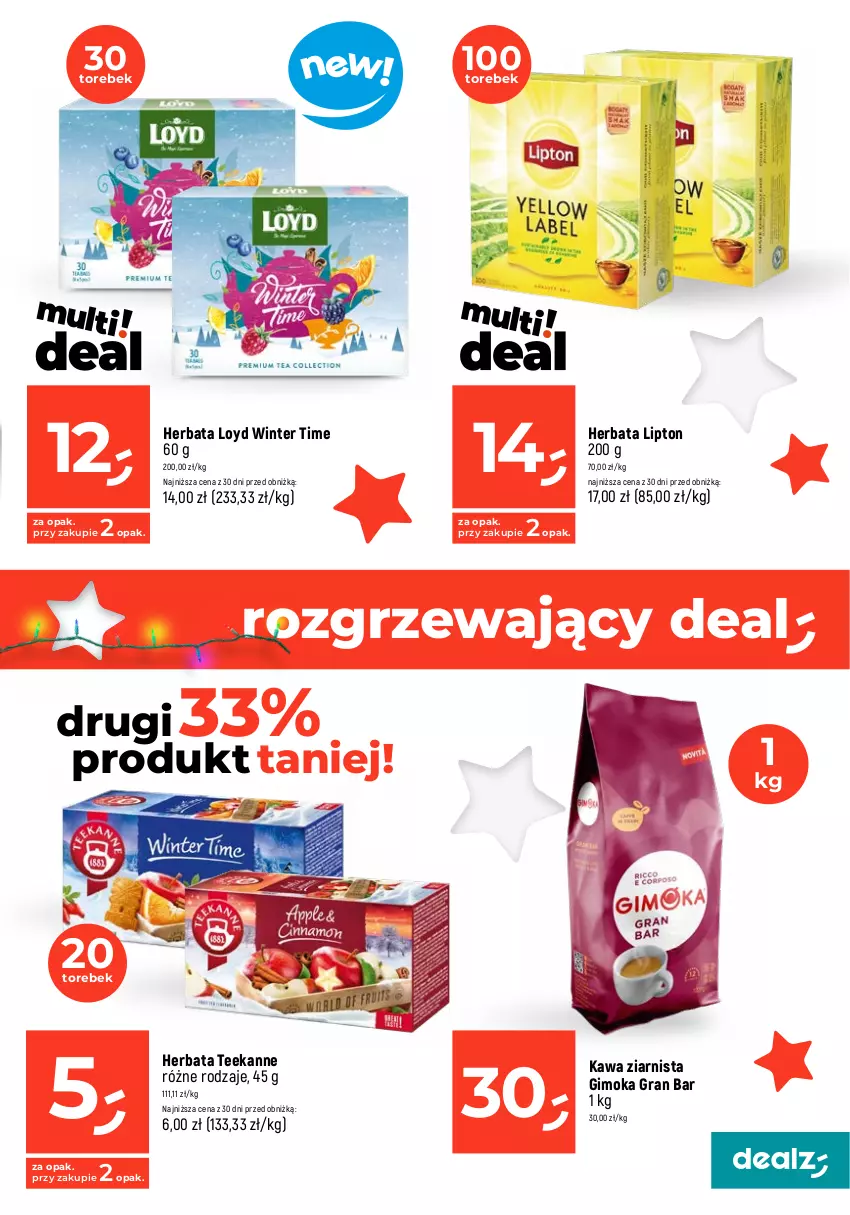 Gazetka promocyjna Dealz - MAKE A DEALZ - ważna 14.12 do 20.12.2023 - strona 11 - produkty: Cappuccino, Czekolada, Gimoka, Gra, Herbata, Kawa, Kawa ziarnista, Lipton, Loyd, Teekanne