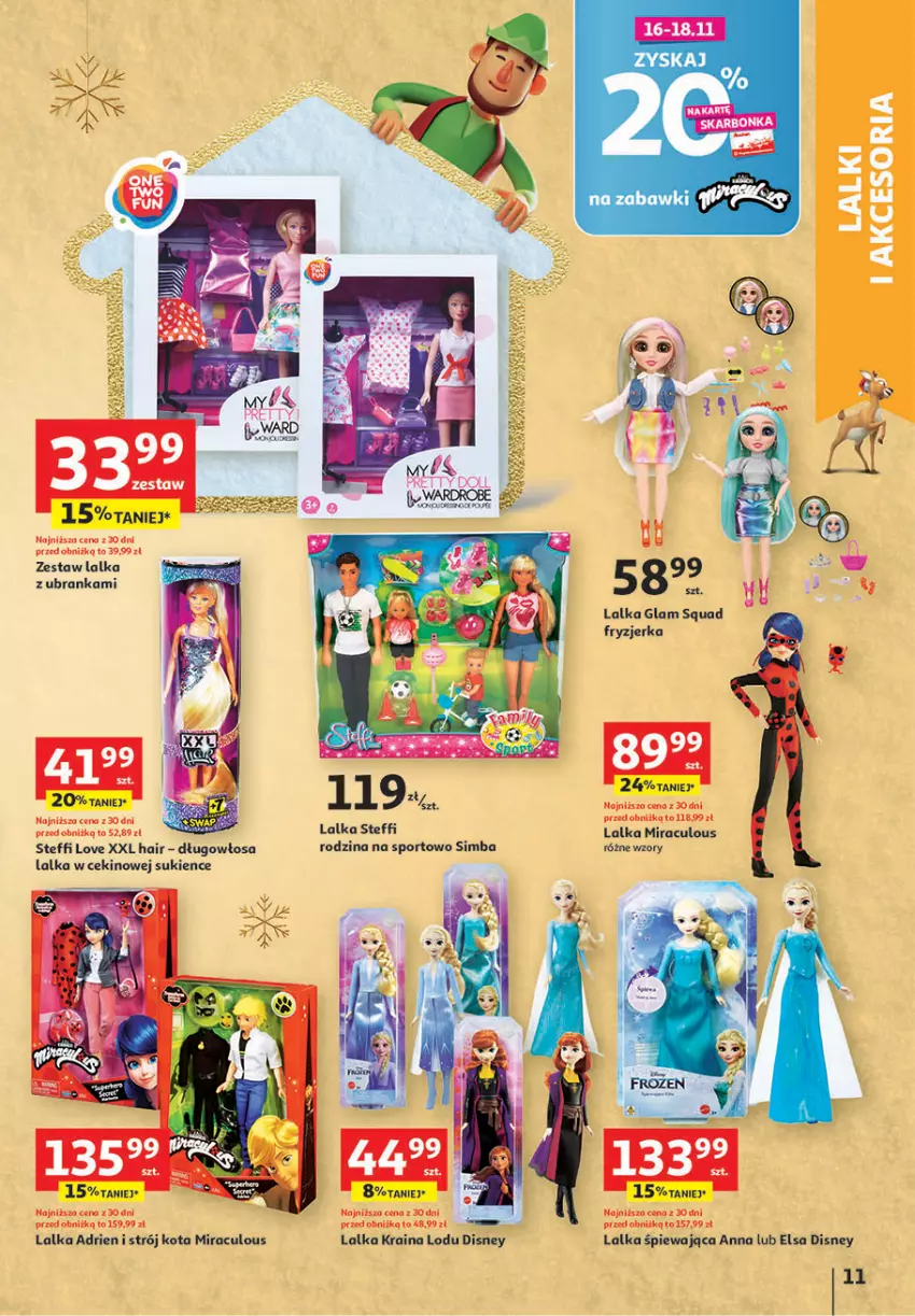 Gazetka promocyjna Auchan - Gazetka Magia Zabawek Hipermarket Auchan - ważna 09.11 do 29.11.2023 - strona 11 - produkty: Disney, Lalka, Por, Sport, Squad