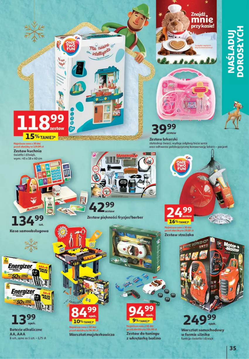 Gazetka promocyjna Auchan - Gazetka Magia Zabawek Hipermarket Auchan - ważna 09.11 do 29.11.2023 - strona 35 - produkty: Baterie alkaliczne, BIC, EPEE, Kuchnia, Ser, Wkręt, Zestaw lekarski