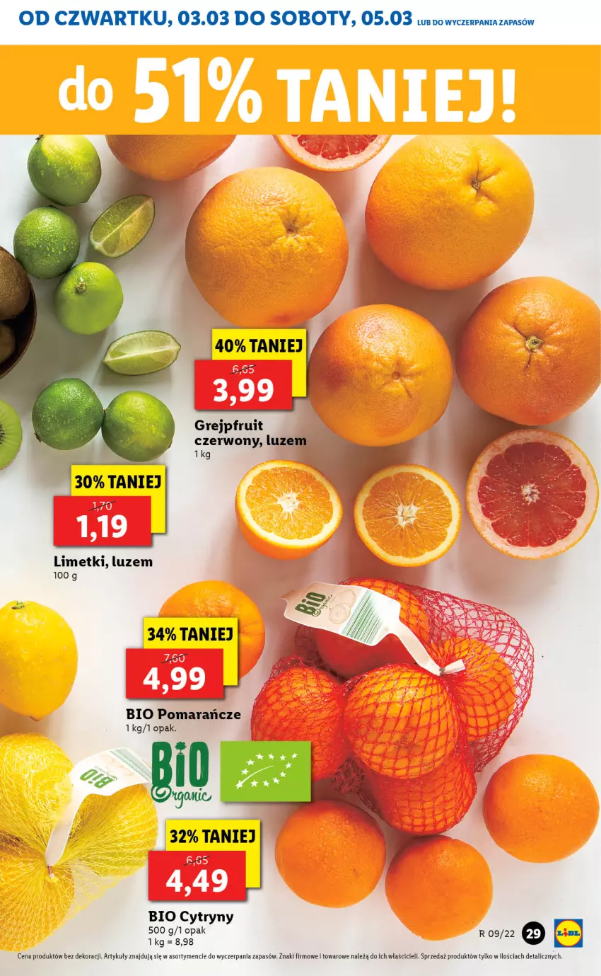 Gazetka promocyjna Lidl - GAZETKA - ważna 03.03 do 05.03.2022 - strona 29 - produkty: Cytryny, Pomarańcze