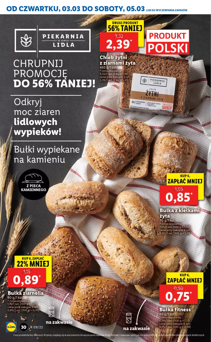 Gazetka promocyjna Lidl - GAZETKA - ważna 03.03 do 05.03.2022 - strona 30 - produkty: Chleb, Piec, Ser