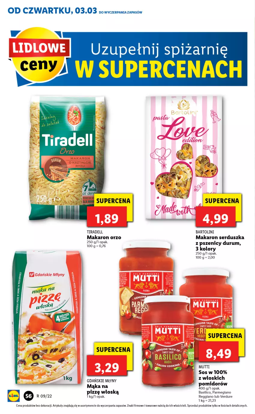 Gazetka promocyjna Lidl - GAZETKA - ważna 03.03 do 05.03.2022 - strona 56 - produkty: Dell, Mąka, Makaron, Rum, Ser, Sos