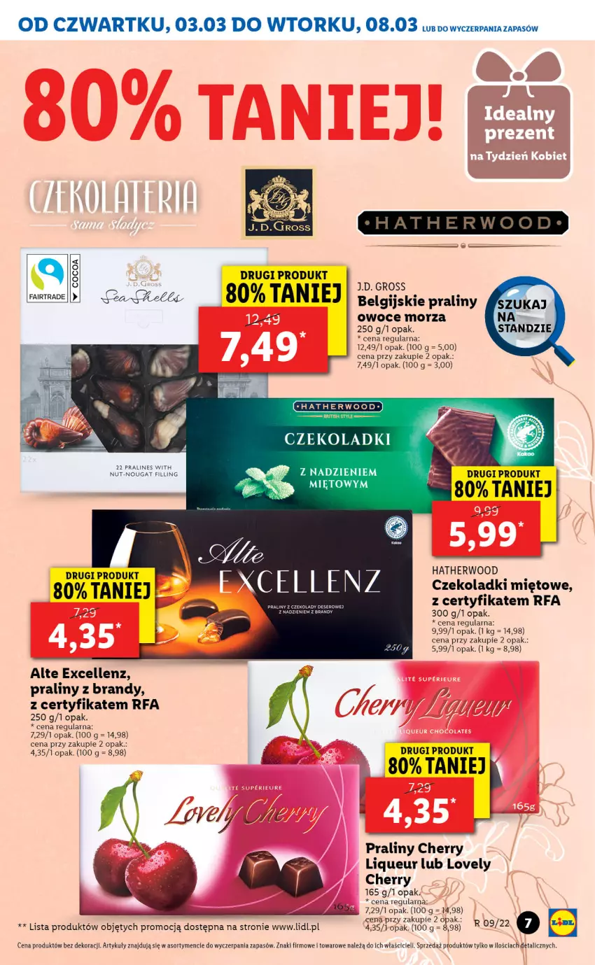 Gazetka promocyjna Lidl - GAZETKA - ważna 03.03 do 05.03.2022 - strona 7 - produkty: Brandy, Fa, LG, Lovely, Owoce, Owoce morza, Praliny