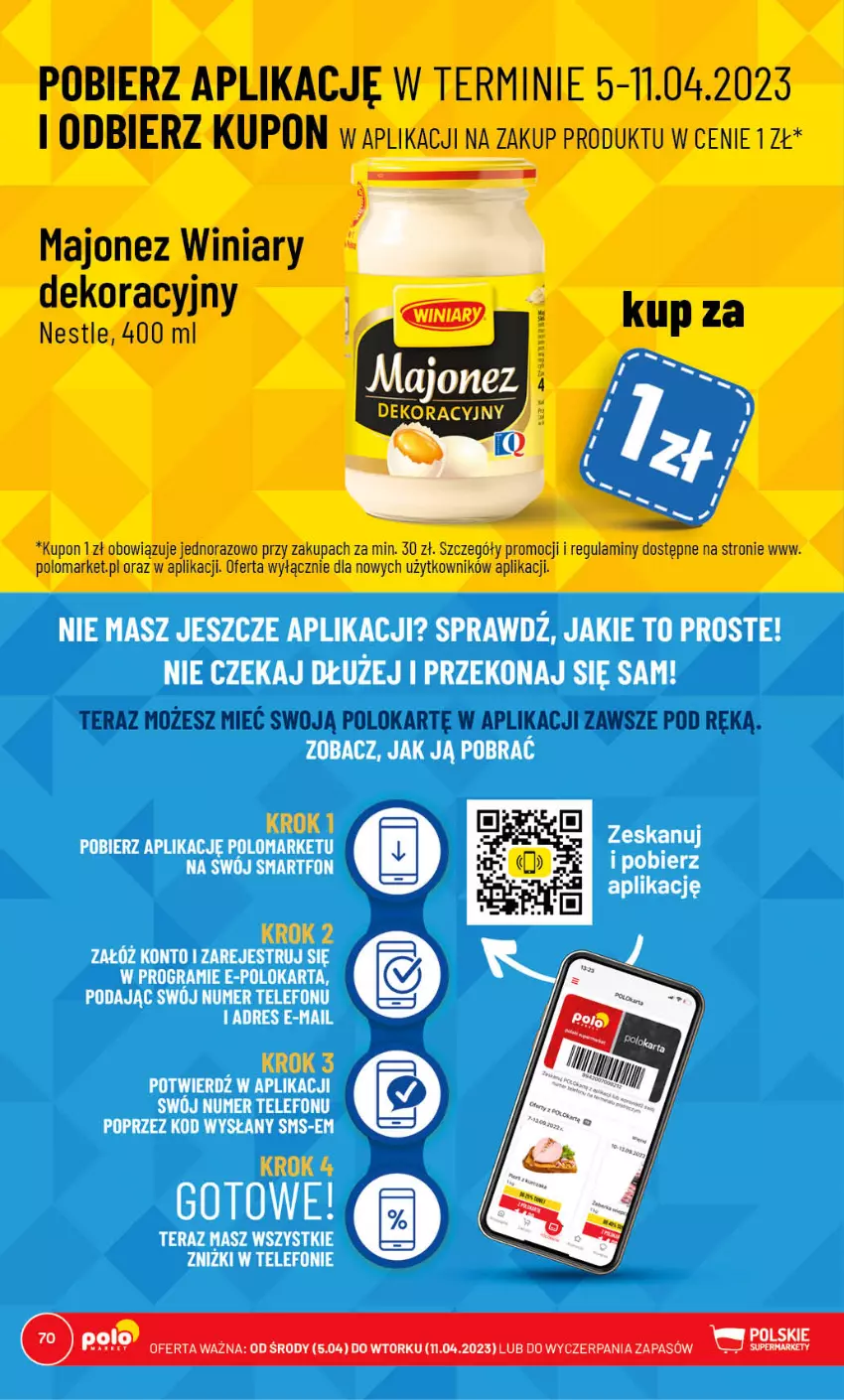 Gazetka promocyjna PoloMarket - Gazetka pomocyjna - ważna 05.04 do 11.04.2023 - strona 70 - produkty: Majonez, Tera, Winiary