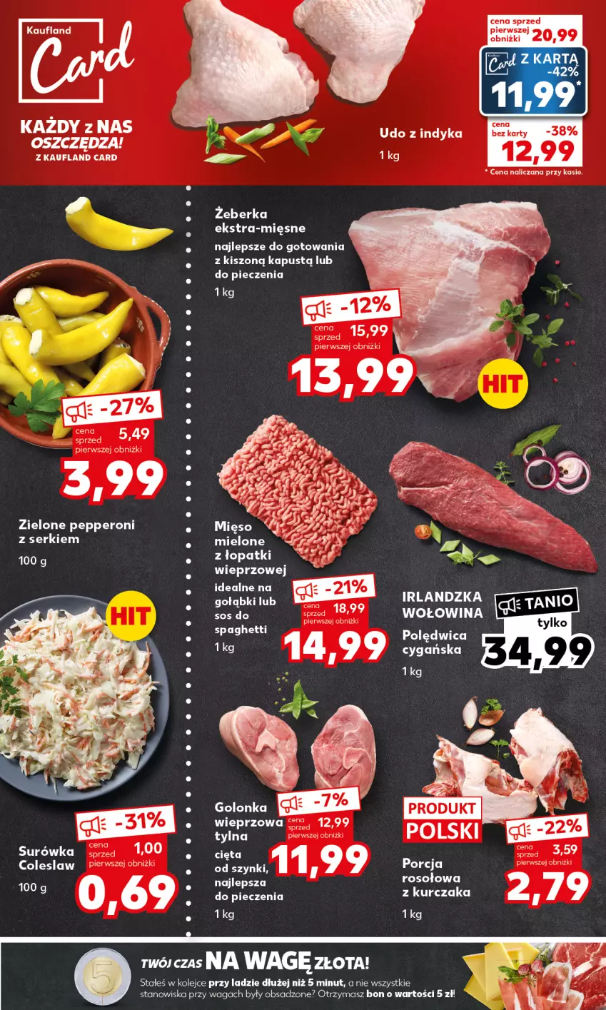 Gazetka promocyjna Kaufland - Mocny Start - ważna 18.09 do 20.09.2023 - strona 10 - produkty: Kapustą, Kurczak, Olej, Piec, Polędwica, Spaghetti, Surówka, Waga