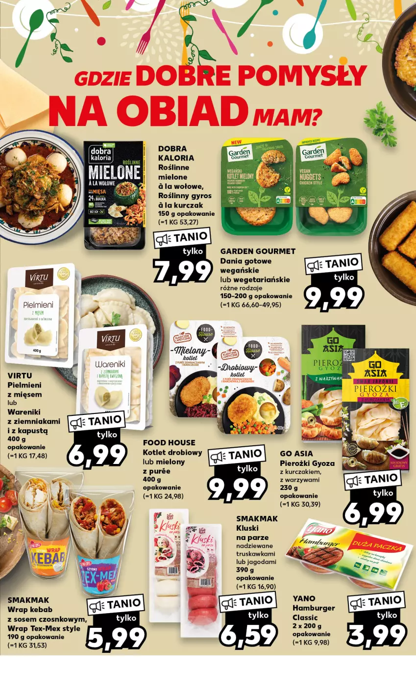 Gazetka promocyjna Kaufland - Mocny Start - ważna 18.09 do 20.09.2023 - strona 14 - produkty: Burger, Dania gotowe, Gyros, Hamburger, Kapustą, Kebab, Kotlet, Kurczak, Pur, Roślinny gyros, Sos, Virtu, Warzywa