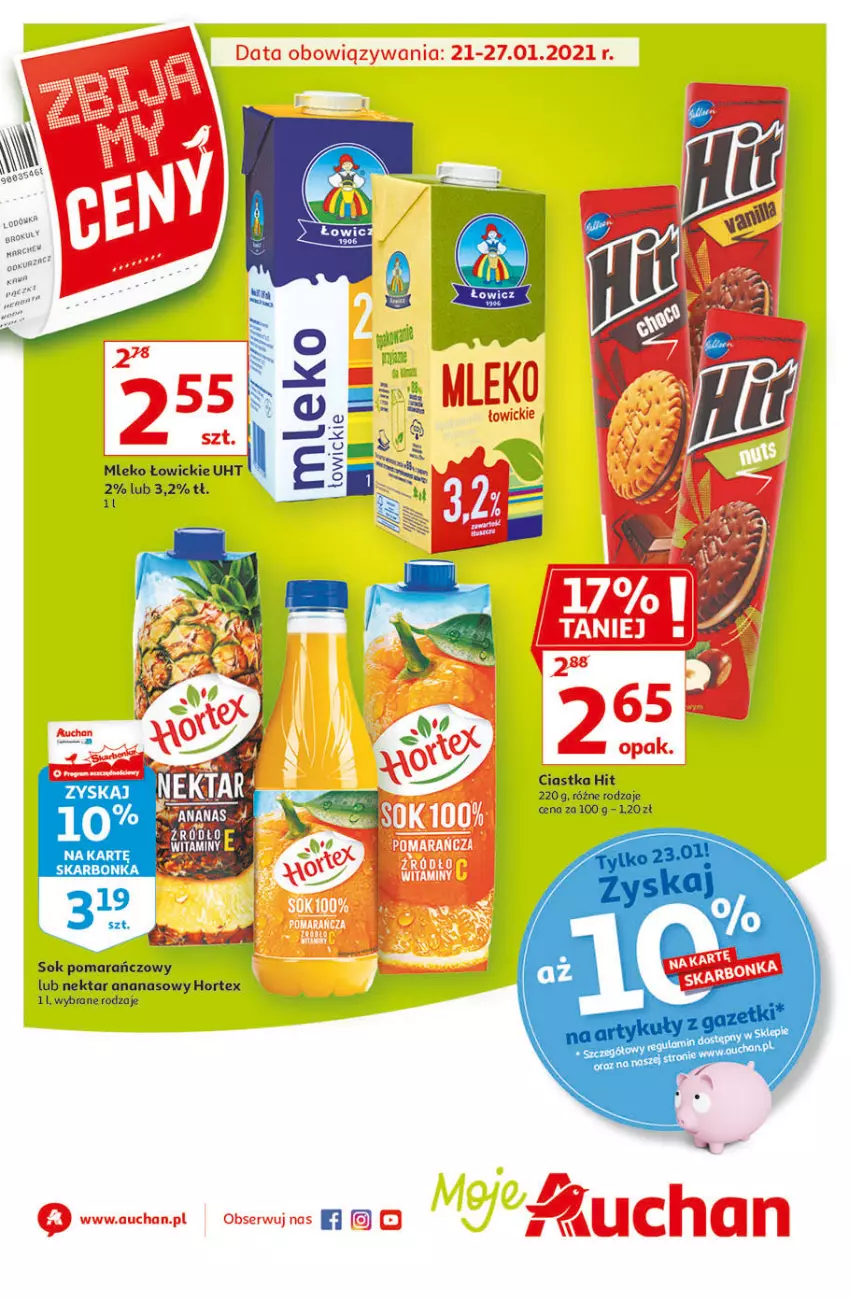 Gazetka promocyjna Auchan - Zbijamy Ceny Moje Auchan - ważna 21.01 do 27.01.2021 - strona 1