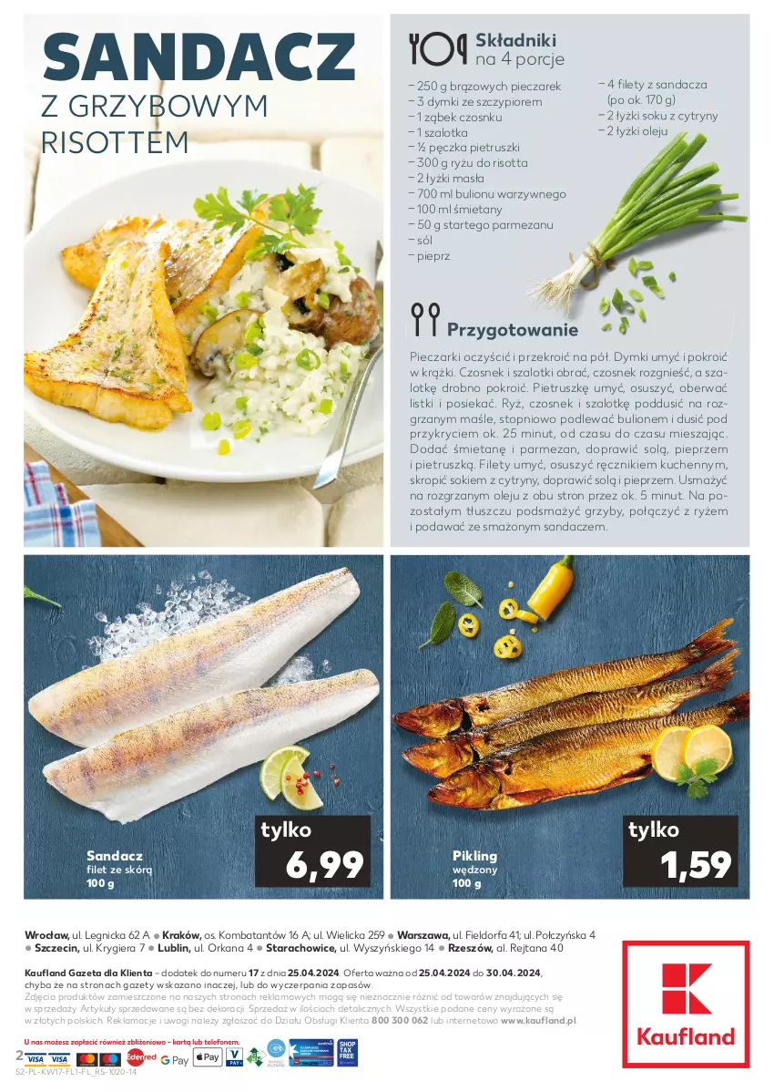 Gazetka promocyjna Kaufland - Mocny Start - ważna 25.04 do 30.04.2024 - strona 2 - produkty: Bulion, Cytryny, Czosnek, Fa, Grzyby, Lion, Olej, Orka, Parmezan, Piec, Pieprz, Por, Ręcznik, Ryż, Sandacz, Sandacz filet, Sok, Sól, Szal, Top, Wagi