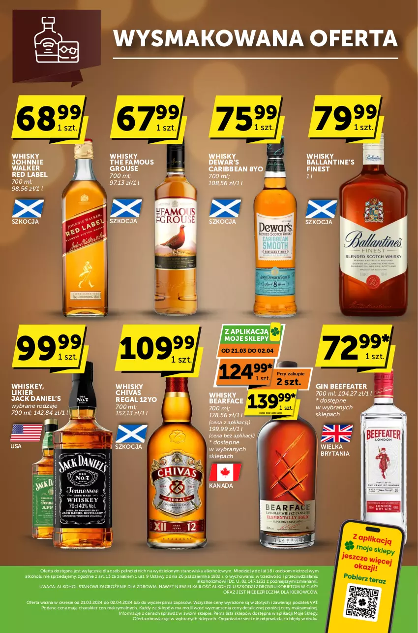 Gazetka promocyjna ABC - ważna 21.03 do 02.04.2024 - strona 4 - produkty: Fa, Gin, Johnnie Walker, Koc, Likier, Piec, The Famous Grouse, Waga, Whiskey, Whisky