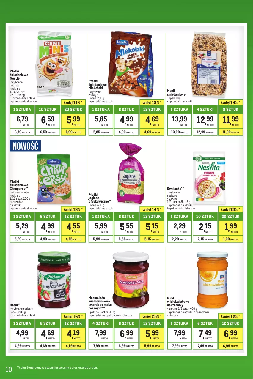 Gazetka promocyjna Makro - Kupujesz więcej płacisz mniej - ważna 01.08 do 31.08.2023 - strona 10 - produkty: Danio, Dżem, Marmolada, Miód, Mleko, Mola, Mus, Nektar, Nestlé, Owsianka, Róża