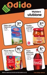 Gazetka promocyjna Odido - Gazetka - Gazetka - ważna od 09.03 do 09.03.2023 - strona 1 - produkty: Coca-Cola, Mlekovita, Fasolka z kiełbasą, Mleczko, Napój gazowany, Ptasie mleczko, Napój, Mleko, Fa