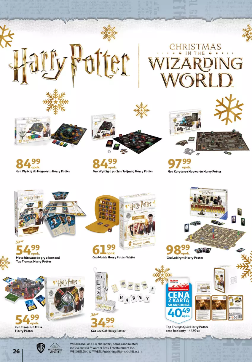 Gazetka promocyjna Auchan - Magia zabawek - ważna 12.11 do 24.11.2021 - strona 26 - produkty: Gra, Gry, Harry Potter, Quiz, Rum, Top