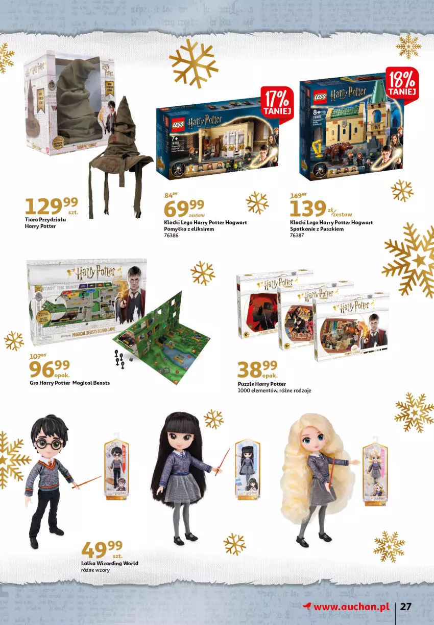 Gazetka promocyjna Auchan - Magia zabawek - ważna 12.11 do 24.11.2021 - strona 27 - produkty: Gra, Harry Potter, JBL, Klocki, Lalka, LEGO, LEGO Harry Potter, Por, Puzzle