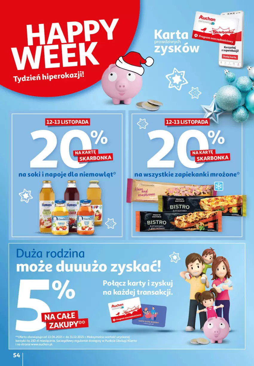 Gazetka promocyjna Auchan - Magia zabawek - ważna 12.11 do 24.11.2021 - strona 54 - produkty: Humana, Napoje, Piec, Pieczarka, Sok, Top, Zapiekanka