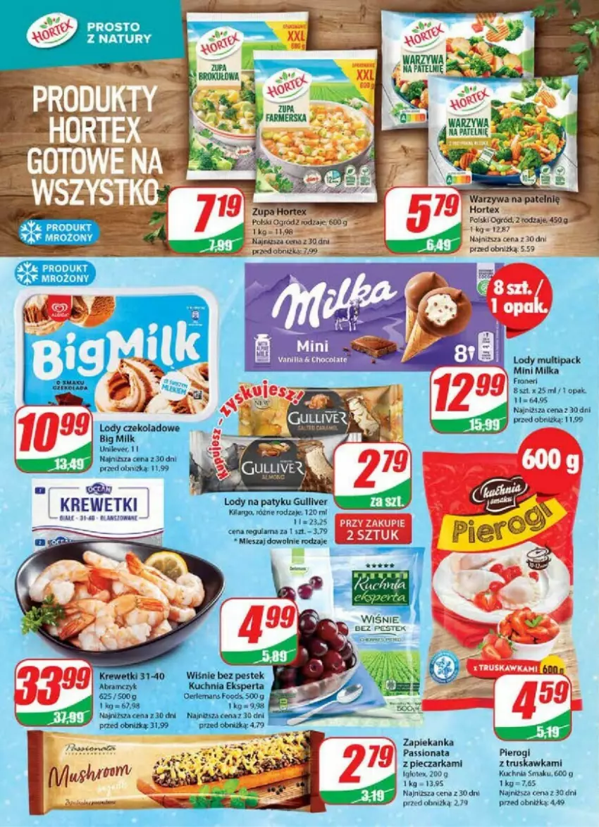 Gazetka promocyjna Dino - ważna 15.11 do 21.11.2023 - strona 2 - produkty: Krewetki, Kuchnia, Lody, Milka, Piec, Pieczarka, Pierogi, Stek, Zapiekanka