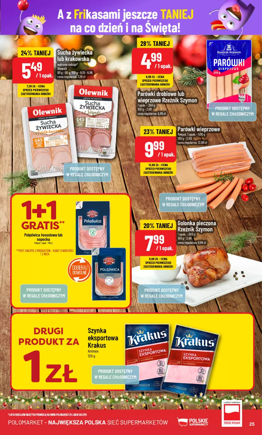 Gazetka promocyjna PoloMarket - Gazetka pomocyjna - ważna 18.12 do 27.12.2024 - strona 25 - produkty: Golonka pieczona, LG, Parówki, Piec, Tera