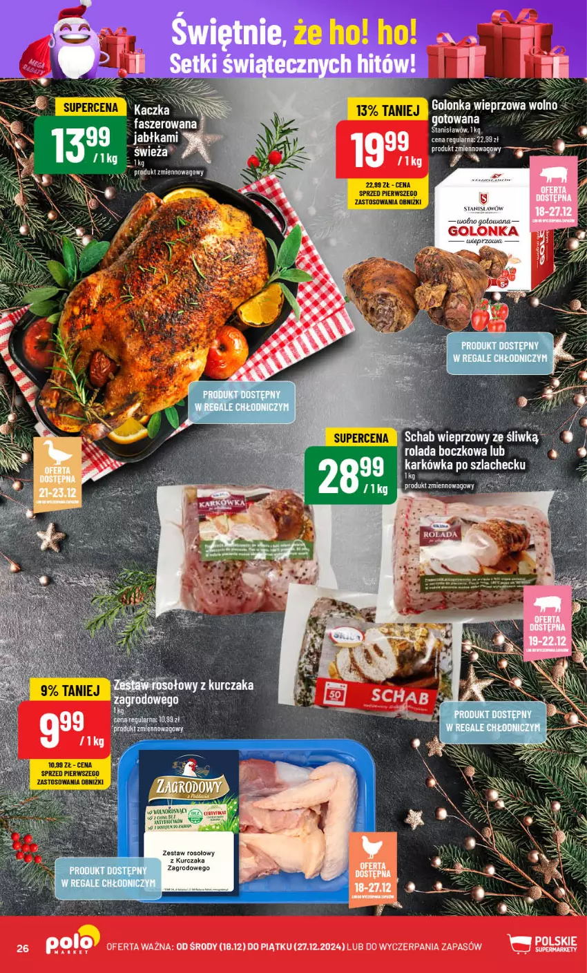 Gazetka promocyjna PoloMarket - Gazetka pomocyjna - ważna 18.12 do 27.12.2024 - strona 26 - produkty: Fa, Jabłka, Kurczak, Rolada