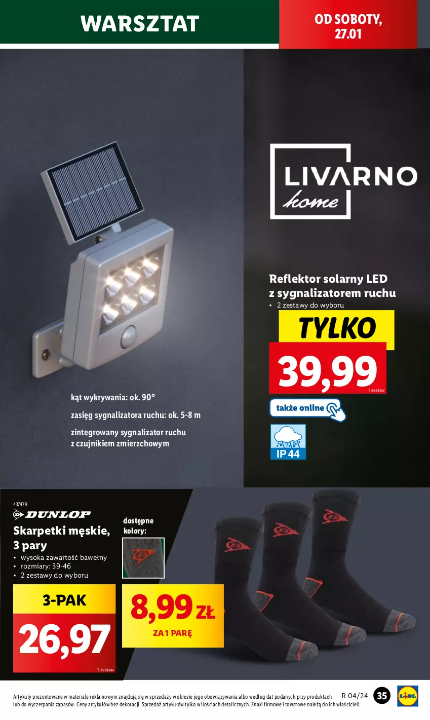 Gazetka promocyjna Lidl - GAZETKA - ważna 22.01 do 27.01.2024 - strona 41 - produkty: Karp, Reflektor, Skarpetki, Sok