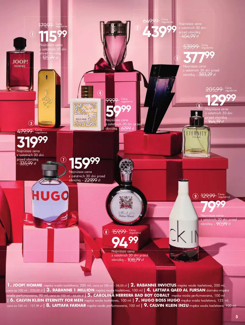 Gazetka promocyjna Super Pharm - Gazetka - ważna 04.11 do 30.11.2025 - strona 5 - produkty: Calvin Klein, Carolina Herrera, Fa, Hugo Boss, JOOP!, Lion, Perfum, Woda, Woda perfumowana, Woda toaletowa