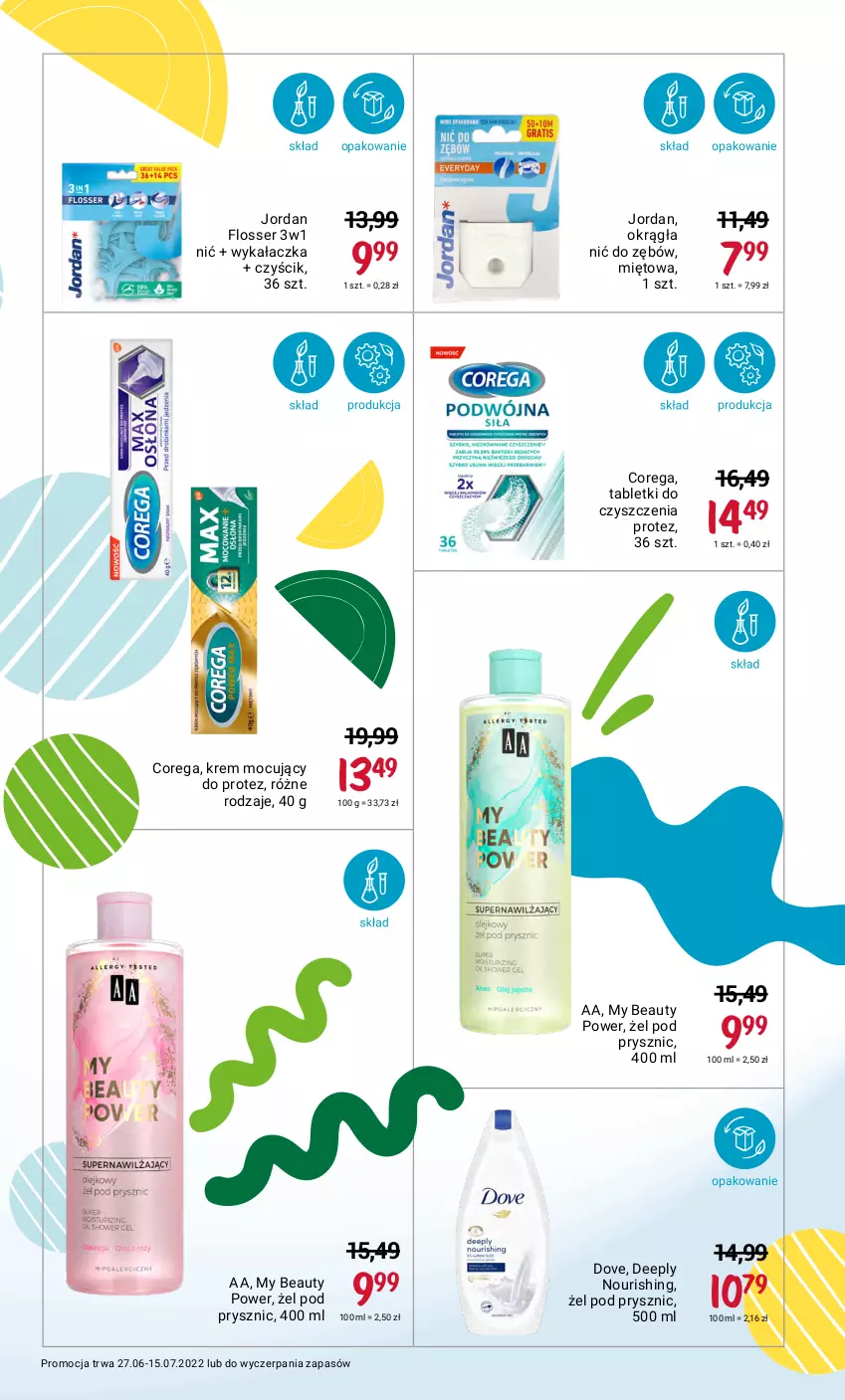 Gazetka promocyjna Rossmann - ważna 27.06 do 15.07.2022 - strona 13 - produkty: Corega, Dove, Ser, Tablet