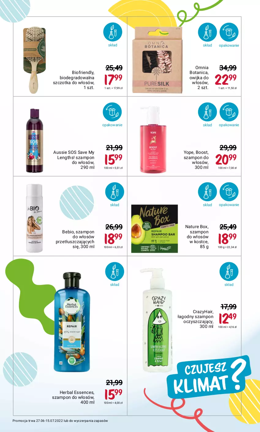 Gazetka promocyjna Rossmann - ważna 27.06 do 15.07.2022 - strona 7 - produkty: Gra, Nature Box, Sos, Szampon, Szczotka, Szczotka do włosów, Yope