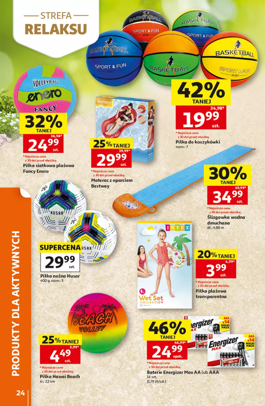 Gazetka promocyjna Auchan - Gazetka 30 Lat Hipermarket Auchan - ważna 07.05 do 13.05.2026 - strona 24 - produkty: Energizer, Fa, Kosz, Materac, Noż, Tera, Tran