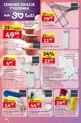 Gazetka promocyjna Auchan - Gazetka 30 Lat Hipermarket Auchan - Gazetka - ważna od 13.05 do 13.05.2026 - strona 48 - produkty: Top, Koc, Kołdra, Garnek, Pościel, Suszarka do ubrań, Prześcieradło, Suszarka, Komplet pościeli, Patelnia, Poduszka, Rondel
