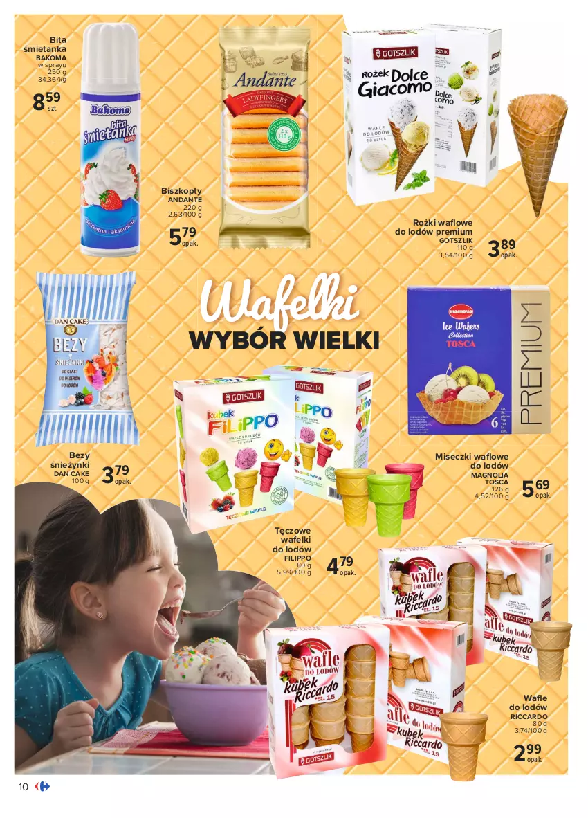 Gazetka promocyjna Carrefour - Gazetka Wielki wybór lodów - ważna 24.05 do 30.06.2021 - strona 10 - produkty: Bakoma, Bezy, Biszkopty, Dan Cake