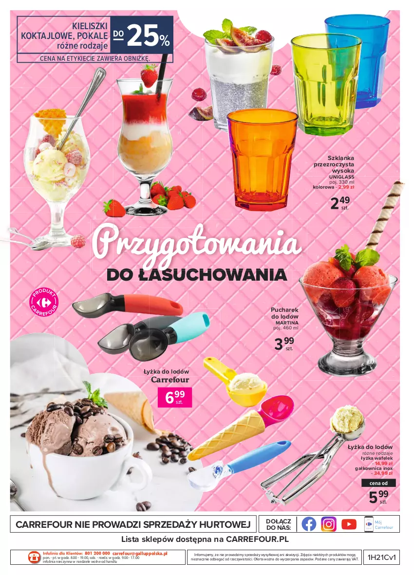 Gazetka promocyjna Carrefour - Gazetka Wielki wybór lodów - ważna 24.05 do 30.06.2021 - strona 16 - produkty: O nas, Sok, Szklanka, Wafelek