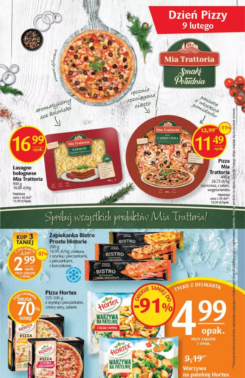 Gazetka promocyjna Delikatesy Centrum - Gazetka DC05 - ważna 02.02 do 08.02.2023 - strona 19 - produkty: Fa, Hortex, Lasagne, Piec, Pieczarka, Pizza, Salami, Ser