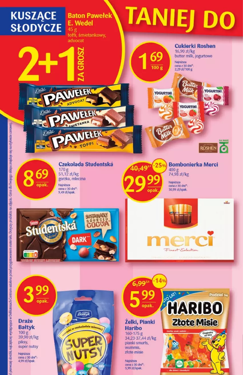 Gazetka promocyjna Delikatesy Centrum - Gazetka DC05 - ważna 02.02 do 08.02.2023 - strona 22 - produkty: Cukier, Cukierki, Czekolada, Haribo, Jogurt, Merci, Rum