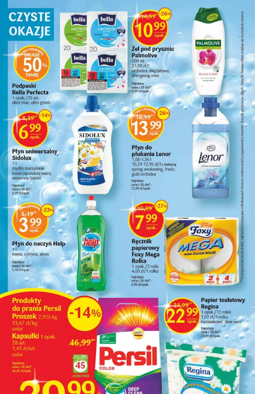 Gazetka promocyjna Delikatesy Centrum - Gazetka DC05 - ważna 02.02 do 08.02.2023 - strona 30 - produkty: Aloe vera, Bell, Bella, Bukiet, Foxy, Gin, Lenor, Mars, Mięta, Mydło, Palmolive, Papier, Papier toaletowy, Perfecta, Persil, Podpaski, Ręcznik, Rolki, Rum, Sidolux