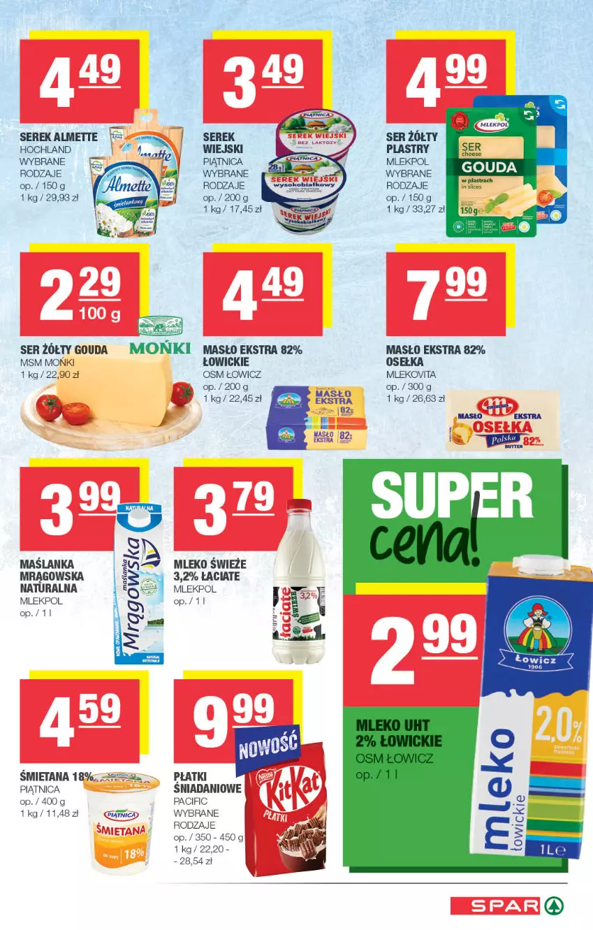 Gazetka promocyjna Spar - Spar - ważna 30.07 do 09.08.2023 - strona 3 - produkty: Almette, Cif, Danio, Hochland, Maślanka, Masło, Mleko, Mlekovita, Piątnica, Ser, Serek