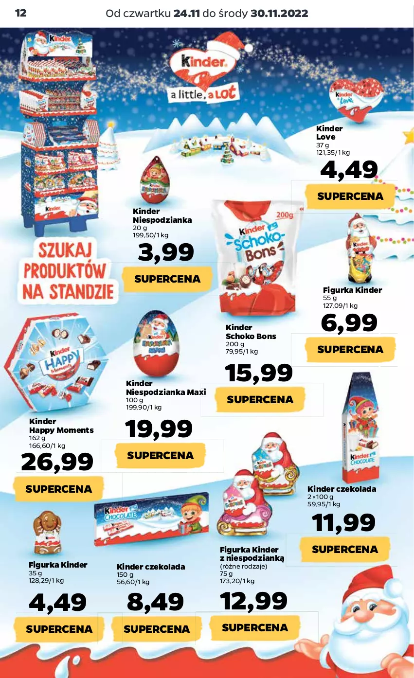 Gazetka promocyjna Netto - Artykuły spożywcze - ważna 24.11 do 30.11.2022 - strona 12 - produkty: Czekolada, Kinder, Moments